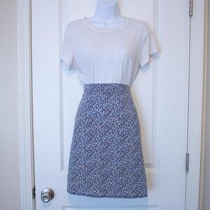 Dainty VTG Floral Skirt Y2K Blue Ditsy 90s Girlcore USA Made Sz 11 Light Summer